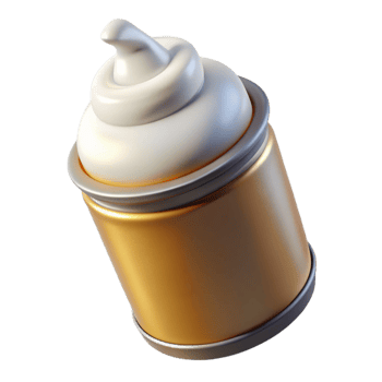 extraordinary artistic Shaving Cream Can White with Blue Label Isolated png
