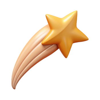 stunning contemporary Shooting Star Streaking Across Sky Isolated high resolution png
