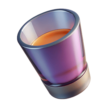 serene traditional Shot Glass Isolated on Transparent Background genuine png