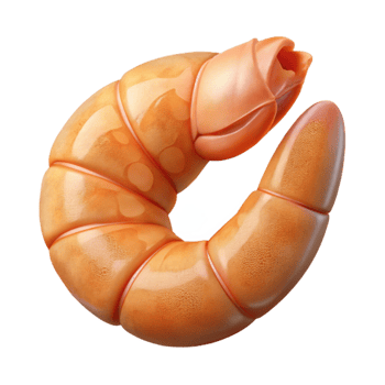 impressive abstract Shrimp Cooked Peeled Isolated premium png