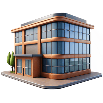dramatic classic Side View Office Building with Modern Architecture Cutout genuine png