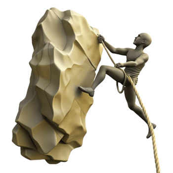 beautiful traditional Silhouette Climber Rope Cutout detailed png