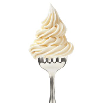 Creamy Soft Serve Ice Cream Swirl on transparent background. png