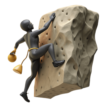 extraordinary vintage Silhouette of Climber on Rock Face Cutout exclusive png