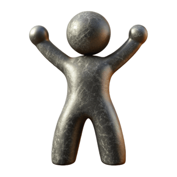 serene creative Silhouette of Person Achieving Isolated premium png