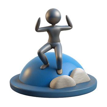 serene creative Silhouette of Person Doing Yoga Cutout Element high resolution png