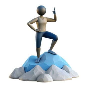 dramatic abstract Silhouette of Person Doing Yoga Cutout Element png