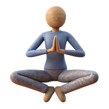 beautiful minimalist Silhouette of Person Doing Yoga Cutout Element exclusive png