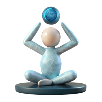 dramatic vintage Silhouette of Person Doing Yoga Cutout Element professional png