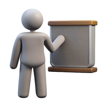 wonderful classic Silhouette of Person Giving Presentation Cutout high quality png