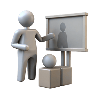 elegant abstract Silhouette of Person Giving Presentation Cutout genuine png