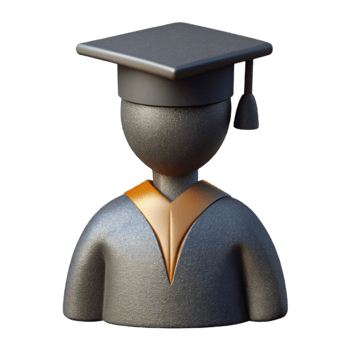 elegant artistic Silhouette of Person Graduating Celebration Symbol Black Fill Transparent Background genuine png