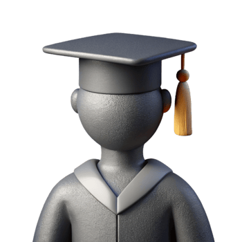 beautiful abstract Silhouette of Person Graduating Celebration Symbol Black Fill Transparent Background professional png