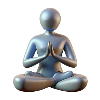beautiful minimalist Silhouette of Person in Lotus Pose Transparent Background authentic png