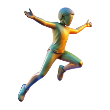 magnificent classic Silhouette of Person Jumping Cutout Element detailed png