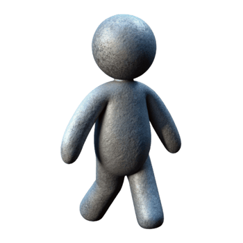 dramatic modern Silhouette of Person Leading Isolated original png