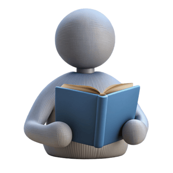 stunning rustic Silhouette of Person Learning Isolated premium png