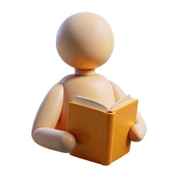 beautiful artistic Silhouette of Person Learning Isolated exclusive png