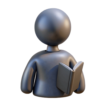 dramatic abstract Silhouette of Person Learning Isolated premium png