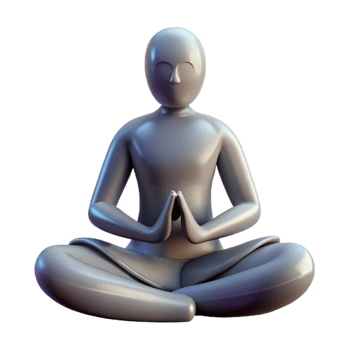 stunning modern Silhouette of Person Meditating Under a Tree Cutout Element exclusive png