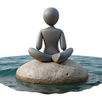 beautiful creative Silhouette of Person Meditating Under a Tree Cutout Element genuine png