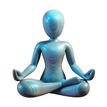 magnificent minimalist Silhouette of Person Meditating Under a Tree Cutout Element original png