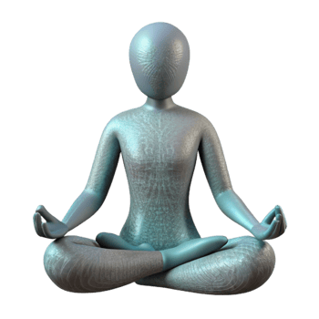 beautiful contemporary Silhouette of Person Meditating Under a Tree Cutout Element high quality png