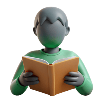 vibrant modern Silhouette of Person Reading Transparent Background premium png