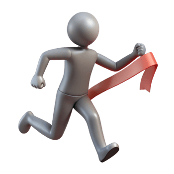 elegant contemporary Silhouette of Person Running Cutout Element genuine png