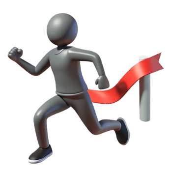 beautiful rustic Silhouette of Person Running Cutout Element detailed png