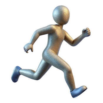 stunning creative Silhouette of Person Running Cutout Element png
