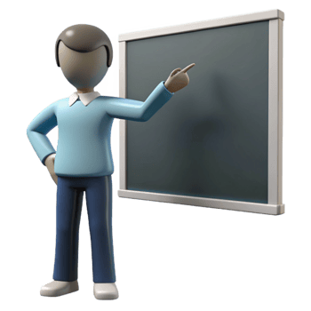 elegant creative Silhouette of Person Teaching Transparent professional png