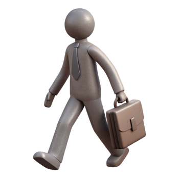 magnificent contemporary Silhouette of Person with Briefcase Walking Isolated Cutout exclusive png