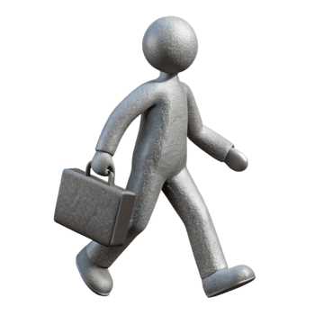 stunning rustic Silhouette of Person with Briefcase Walking Isolated Cutout png