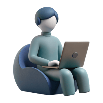 stunning abstract Silhouette of Person Working on Laptop Cutout detailed png