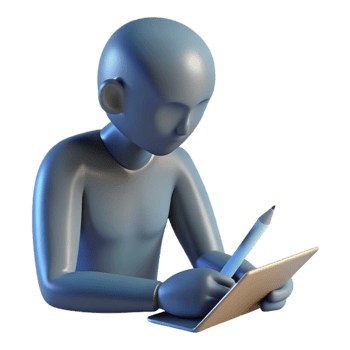 stunning artistic Silhouette of Person Writing Transparent Background authentic png