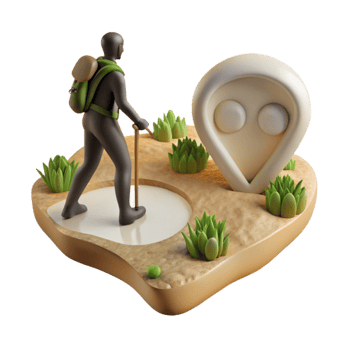 magnificent artistic Silhouette Person Walking in Nature Cutout high quality png