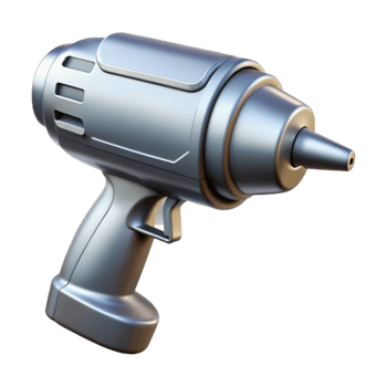 extraordinary classic Silver Drill Front View Isolated high resolution png