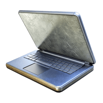 wonderful rustic Silver Laptop with Closed Lid Transparent Background original png