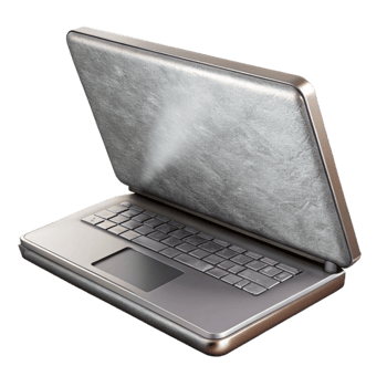beautiful classic Silver Laptop with Closed Lid Transparent Background exclusive png