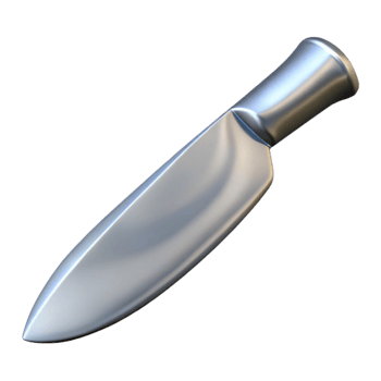wonderful creative Silver Metal Knife Isolated on Transparent Background professional png
