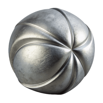 serene traditional Silver Metallic Texture Cutout Isolated Element professional png