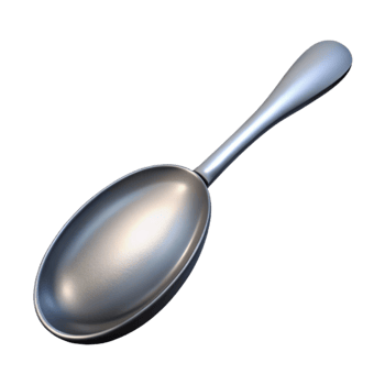 wonderful modern Silver Metal Spoon Isolated on Transparent Background high resolution png