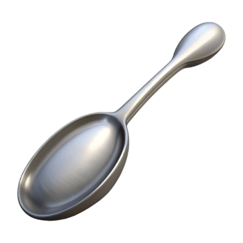 stunning abstract Silver Metal Spoon Transparent Background premium png
