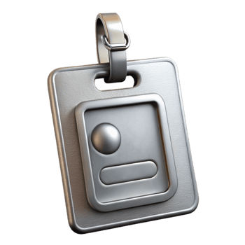 stunning modern Silver Name Tag Badge Cutout with Clip high resolution png