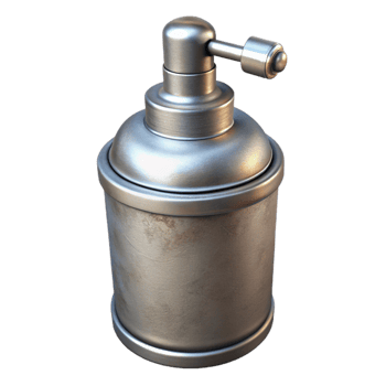 impressive minimalist Silver Perfume Atomizer Vintage Style Isolated premium png