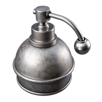 wonderful vintage Silver Perfume Atomizer Vintage Style Isolated exclusive png