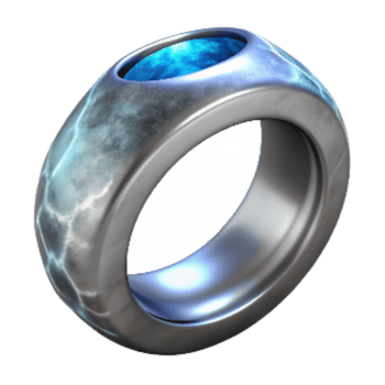 beautiful abstract Silver Ring with Gemstone Setting Cutout original png