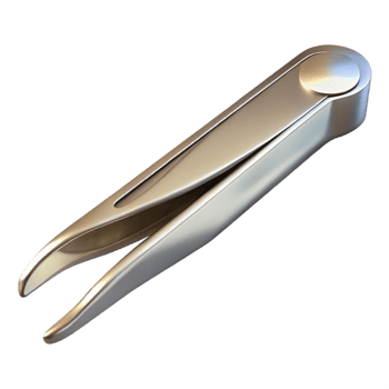beautiful modern Silver Tweezers Precision Tip Isolated Cutout premium png