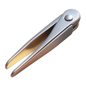 serene minimalist Silver Tweezers Precision Tip Isolated Cutout genuine png
